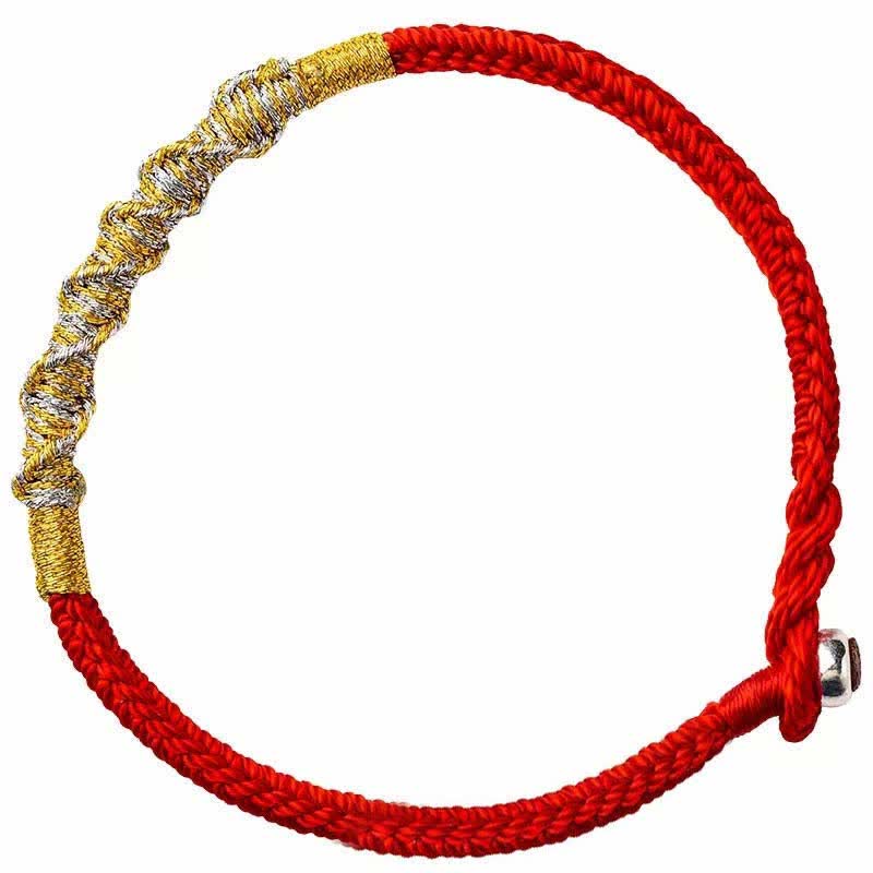 Buddha Stones 925 Sterling Silver Luck Strength Red String Protection Braid Bracelet - image 6