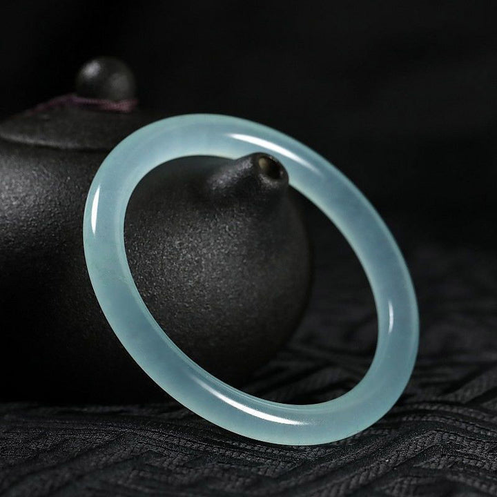 Buddha Stones Natural Jade Healing Blessing Bangle Bracelet - image 3