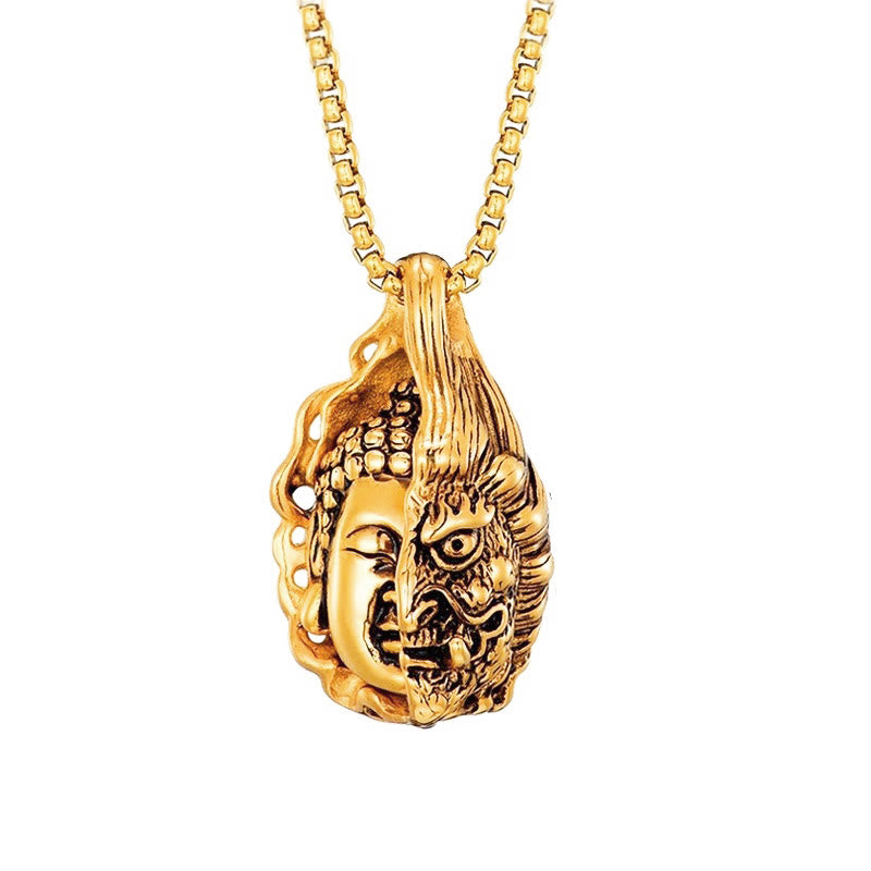 Buddha Stones Half Buddha Half Devil Powerful Necklace - 3 - image 8