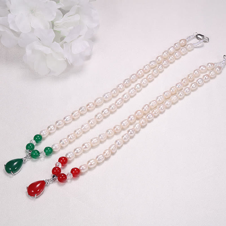 Pearl Bead Waterdrop Calm Peace Necklace Pendant - image 2