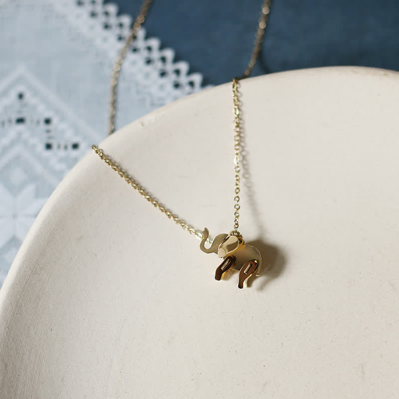 Elephant Titanium Steel Luck Necklace Chain Pendant - image 1
