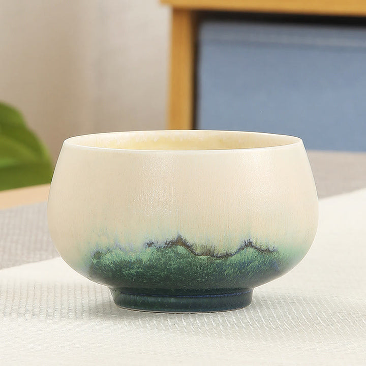 Buddha Stones Creative Green Ceramic Teacup Kung Fu Tea Cups - 8.5*5.2cm*160ml - image 4