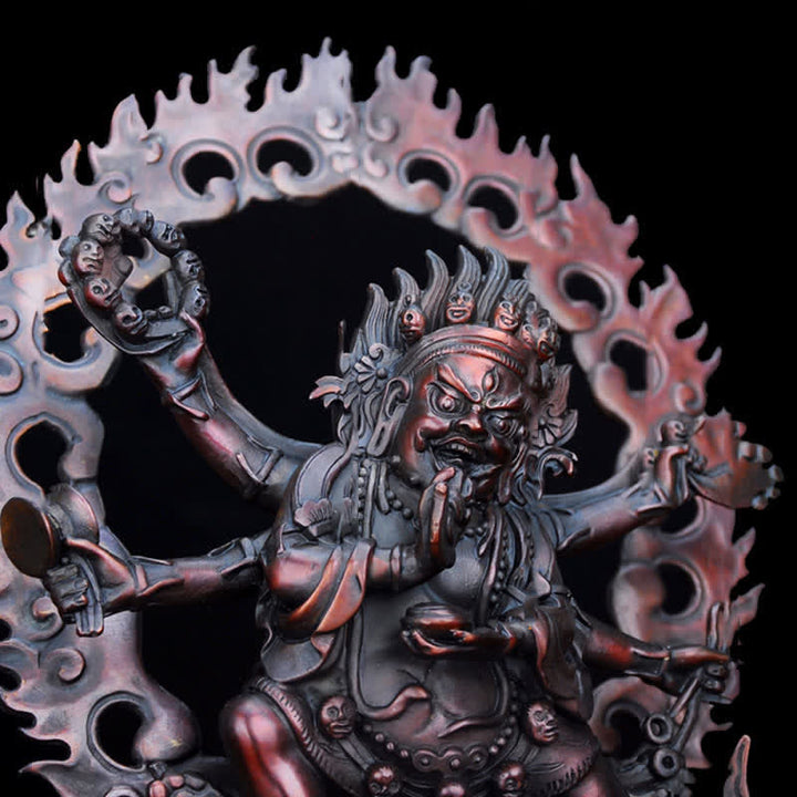 Tibet Mahakala Bodhisattva Figurine Compassion Copper Statue Decoration - image 10