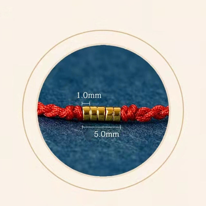 Buddha Stones "Blessings for Clear Connections" 925 Sterling Silver Lucky Golden Bead String Bracelet Anklet Includes Gift Message Card - image 19