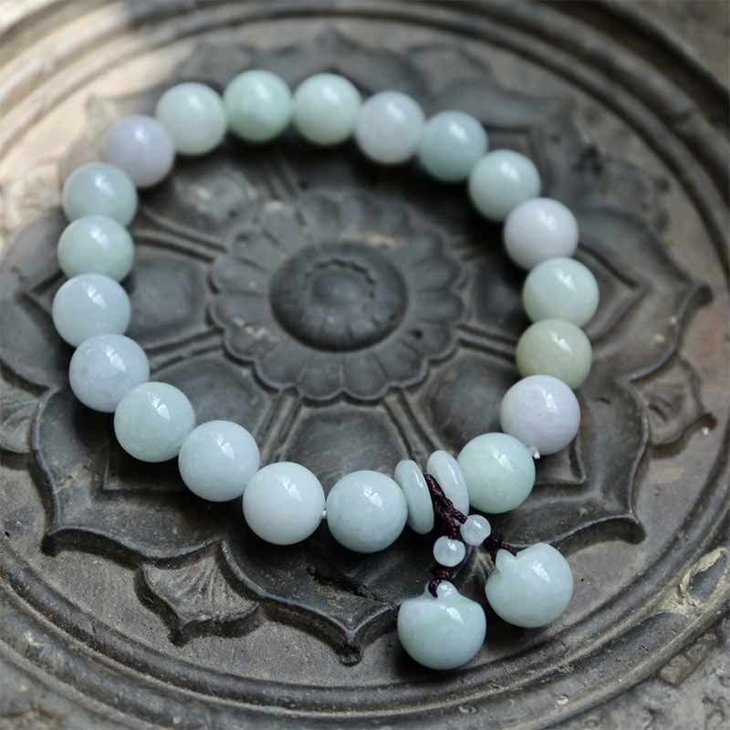 Buddha Stones Natural Jade Pi Xiu Buddha Gourd Apple Success Bracelet - image 8