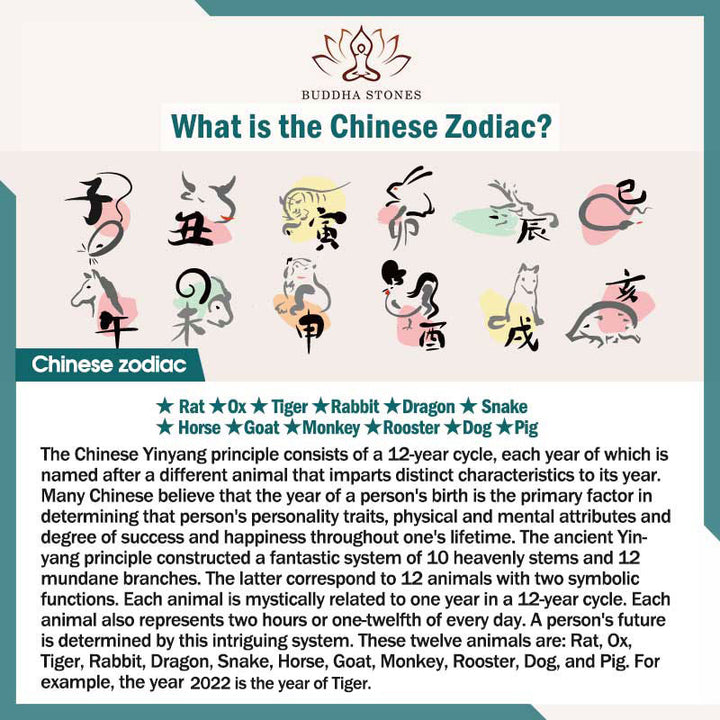 Buddha Stones 12 Chinese Zodiac Moonstone Calm Love Bracelet - image 7