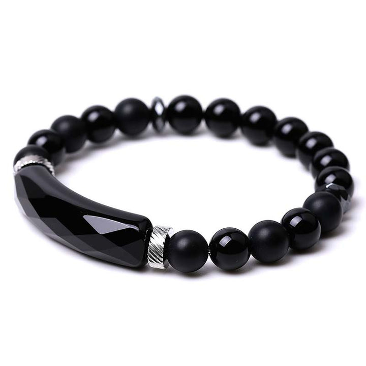 Buddha Stones Natural Crystal Blue Aventurine Healing Bracelet - Black Onyx - image 4