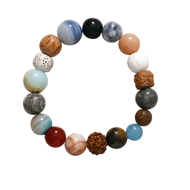 Buddha Stones Natural Bodhi Seed Crystal Stone Agate Keep Away Evil Spirits Bracelet - image 12