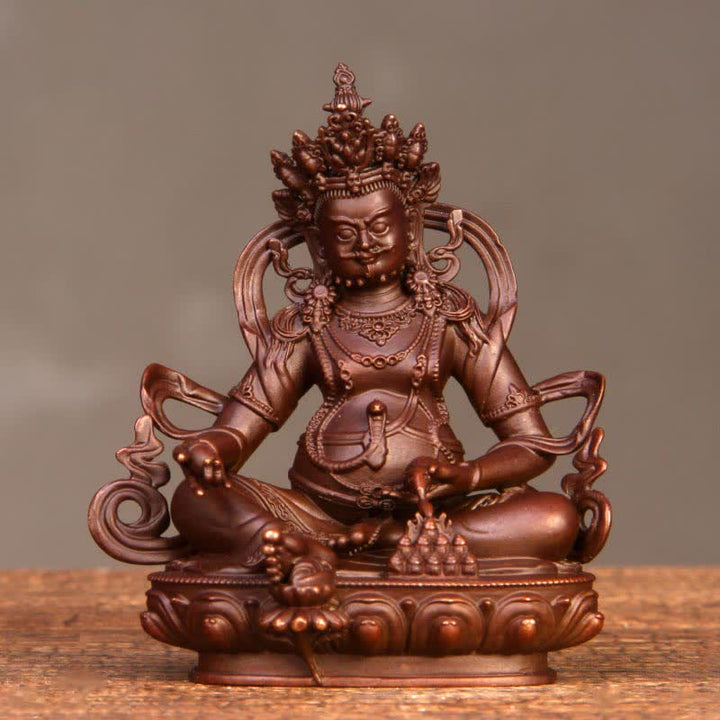 Yellow Jambhala Bodhisattva Figurine Compassion Copper Statue Home Office Decoration - 6cm*3cm*7cm - image 6