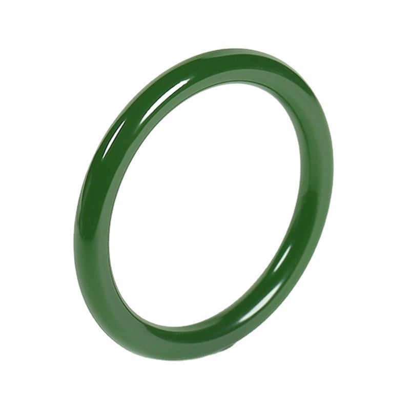 Buddha Stones Cyan Jade Longevity Blessing Bangle Bracelet - image 8