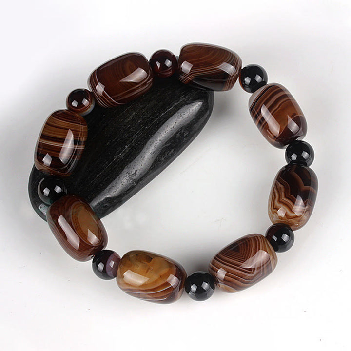 Buddha Stones Natural Sardonyx Courage Happiness Bracelet - image 1