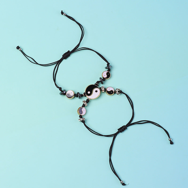 Buddha Stones 2pcs Yin Yang Hematite Couple Bracelet - image 22