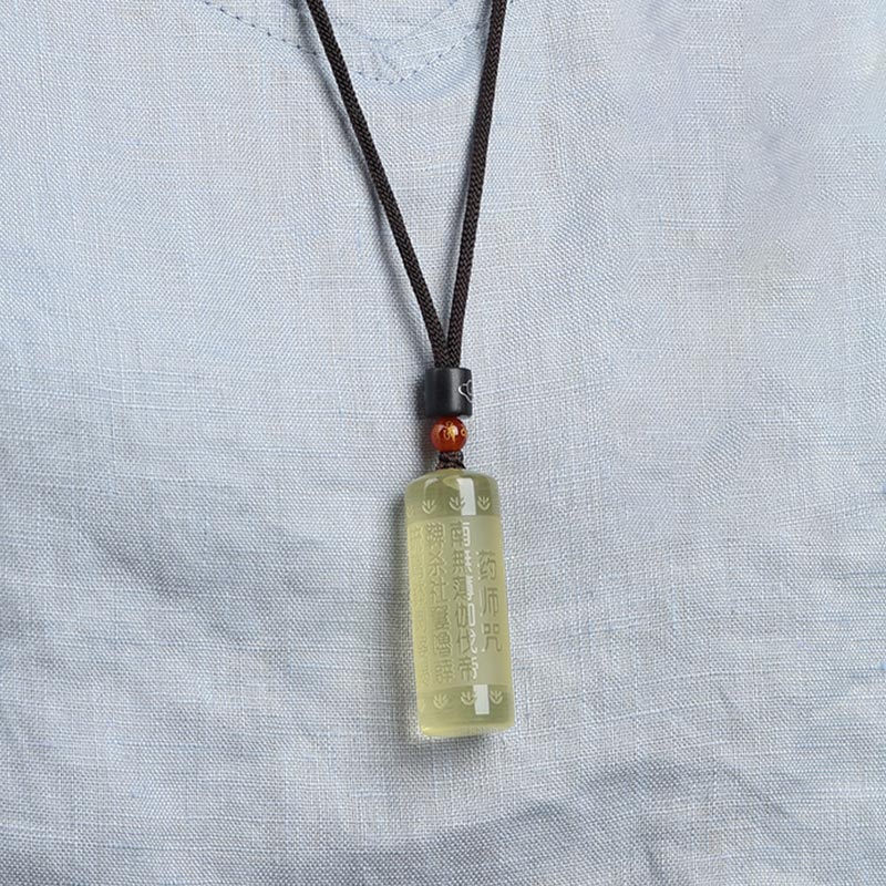 Heart Sutra Citrine Happiness Strength Necklace Pendant - image 10
