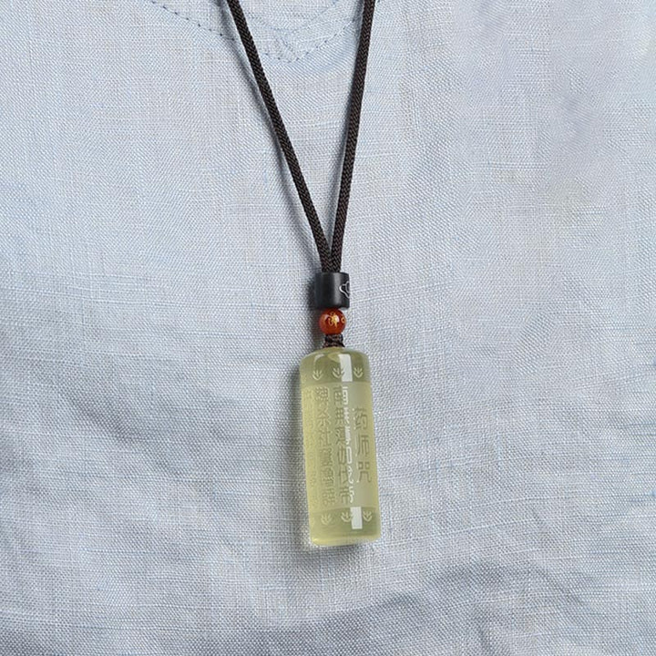 Heart Sutra Citrine Happiness Strength Necklace Pendant - image 10