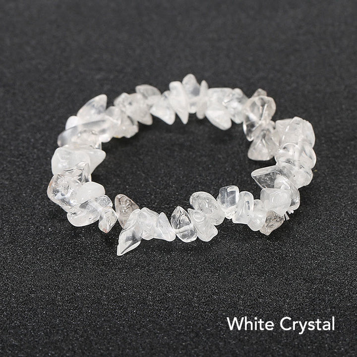 Natural Irregular Shape Crystal Stone Warmth Soothing Bracelet - White Crystal(Wrist Circumference: 15-16cm) - image 5