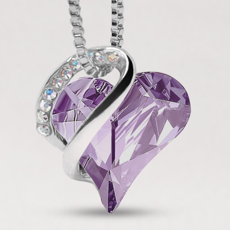 Buddha Stones Love Heart Birthstone Healing Energy Necklace Pendant - 06-June-Alexandrite Light Purple - image 22