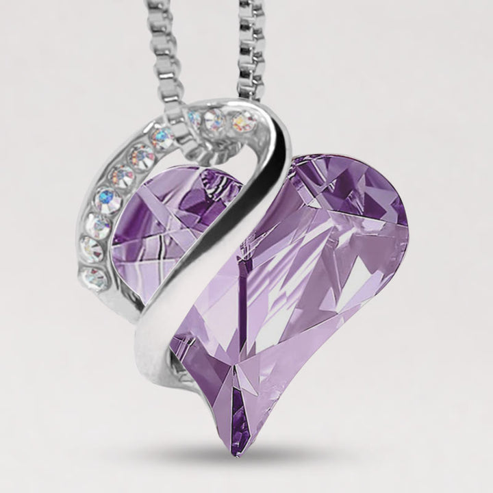 Buddha Stones Love Heart Birthstone Healing Energy Necklace Pendant - 06-June-Alexandrite Light Purple - image 22