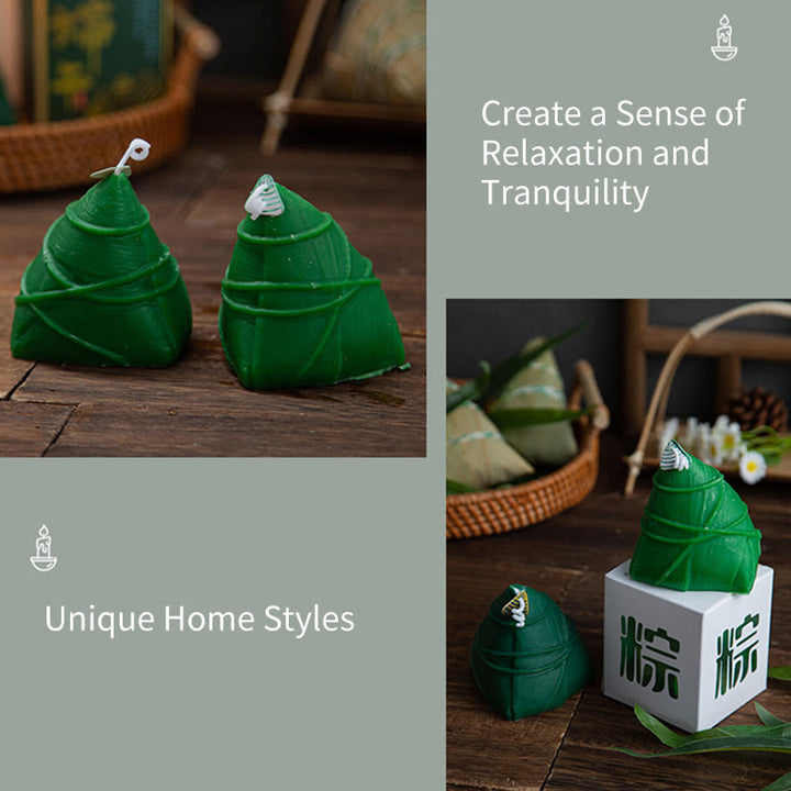 Buddha Stones Dragon Boat Festival Zongzi Pattern Scented Candle Gift For Family Friends - image 19