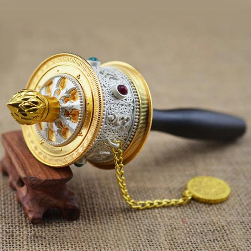 Tibetan Lucky Prayer Wheel Decoration - 3 - image 5
