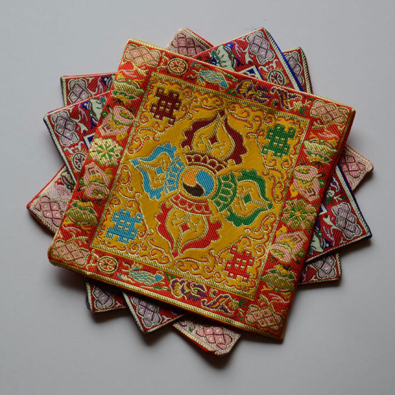 Buddha Stones Prayer Altar Mat Healing Meditation Vajra Auspicious Symbols - image 21