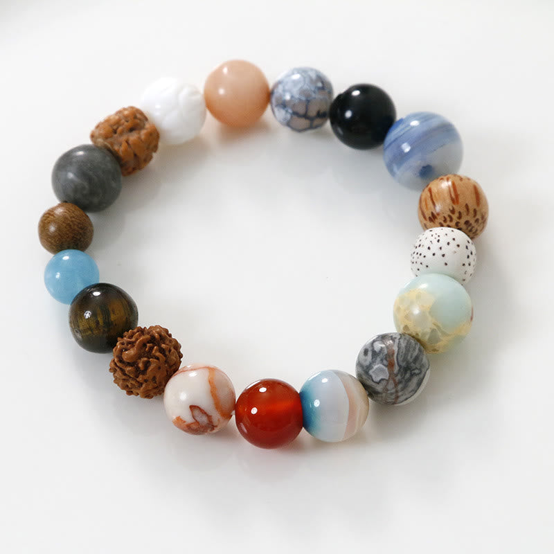 Buddha Stones Natural Bodhi Seed Crystal Stone Agate Keep Away Evil Spirits Bracelet - image 5
