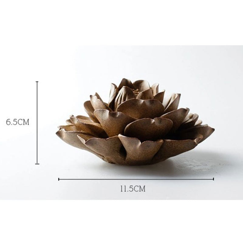 Buddha Stones Tibetan Backflow Lotus Meditation Incense Burner - image 5
