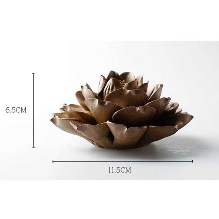 Buddha Stones Tibetan Backflow Lotus Meditation Incense Burner - image 5
