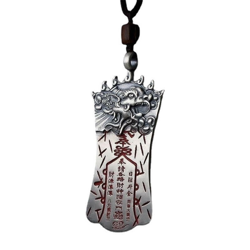 Buddha Stones FengShui Bagua PiXiu Cinnabar Balance Necklace Pendant - image 7