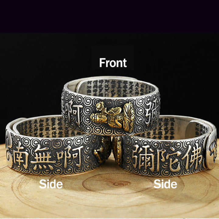 Buddha Stones Chinese Zodiac Natal Buddha Wealth Luck Adjustable Ring - image 6