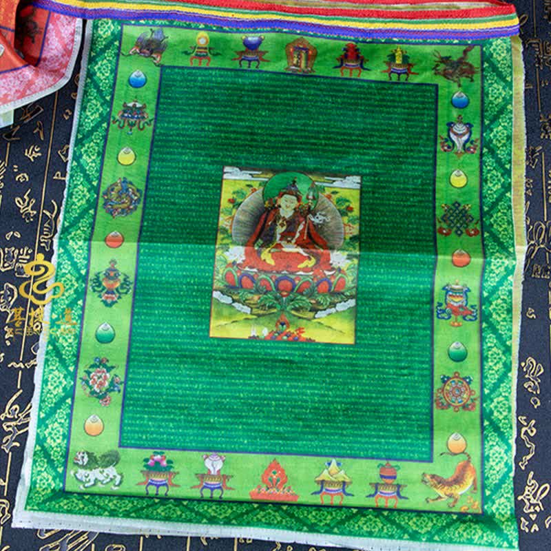 Buddha Stones Tibetan 5 Colors Windhorse Buddha Tara Scriptures Healing Auspicious Outdoor Prayer Flag - image 12