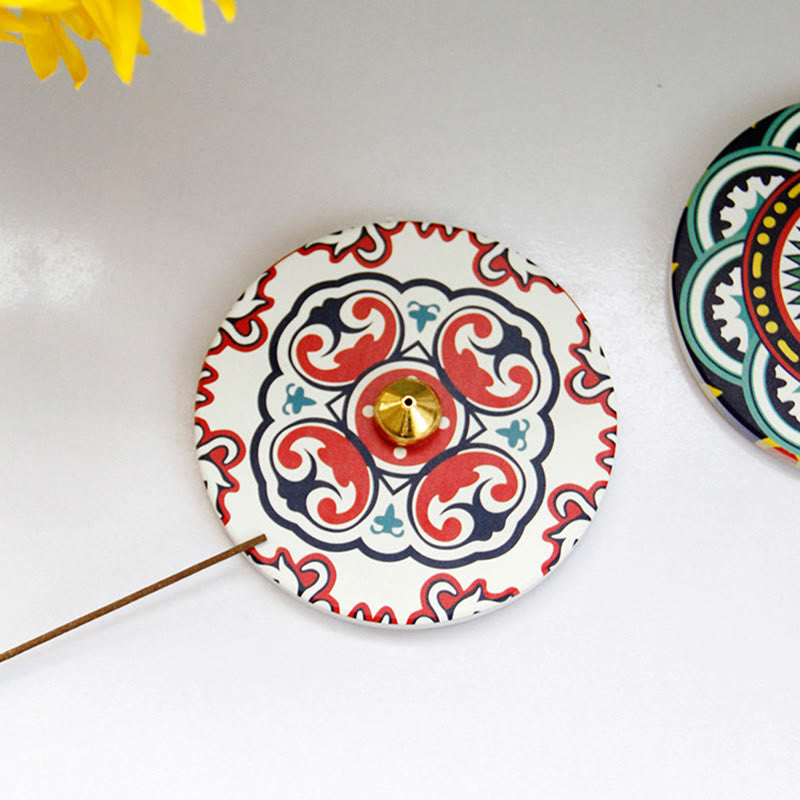 Buddha Stones Colorful Pattern Ceramic Blessing Stick Incense Burner - image 23