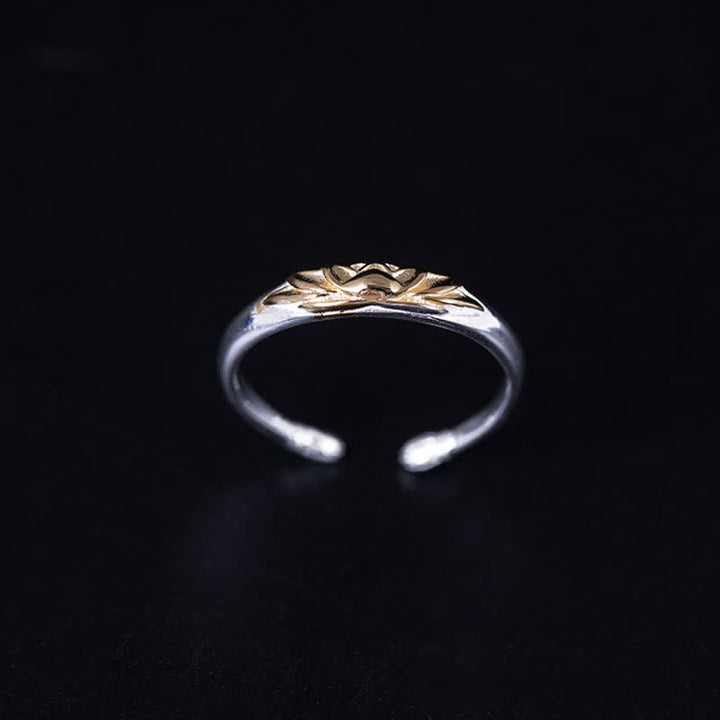 Buddha Stones 925 Sterling Silver Lotus Flower New Beginning Ring - image 6
