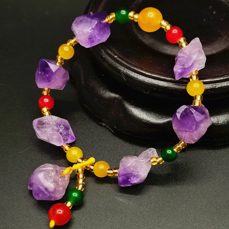 Natural Amethyst Fortune Healing Bracelet - image 0