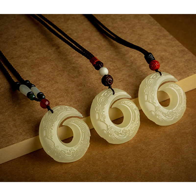 Buddha Stones Peace Buckle Jade Small Leaf Red Sandalwood Cinnabar Agate Luck Necklace Pendant - image 17