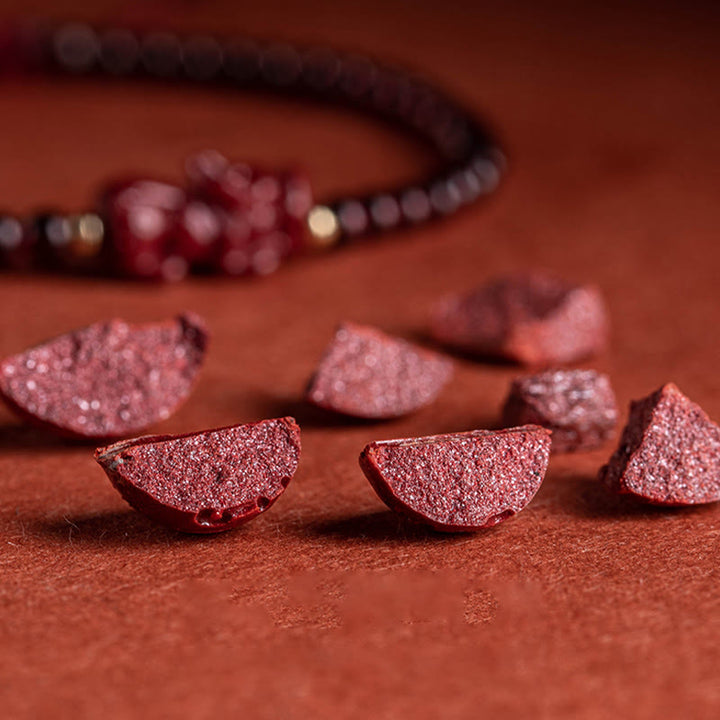 Buddha Stones Garnet Cinnabar PiXiu Blessing Calm String Bracelet - image 11