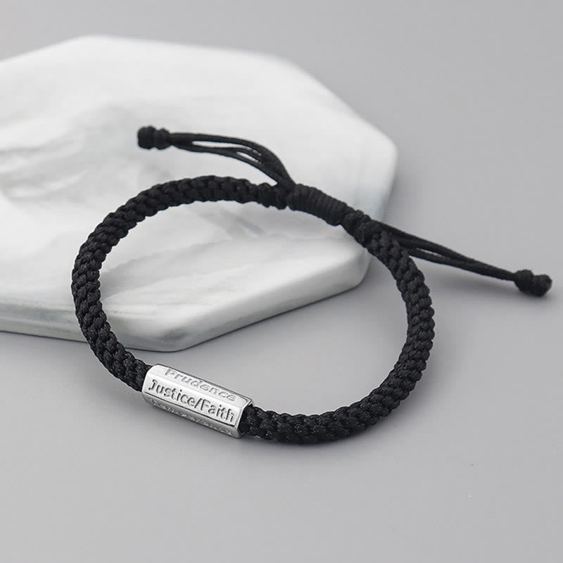 Buddha Stones Seven Deadly Sins Seven Virtues Braided String Bracelet - image 15