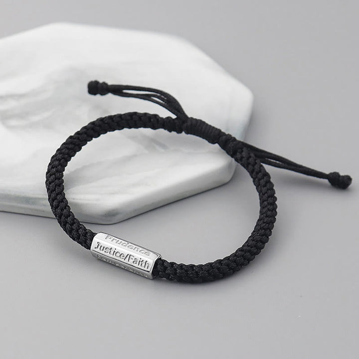 Buddha Stones Seven Deadly Sins Seven Virtues Braided String Bracelet - image 15