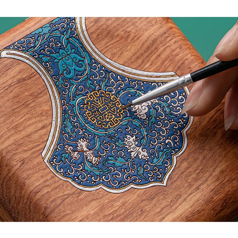 Antique Flower Leaf Handmade Rosewood Jewelry Storage Box Wooden Gift Organizer Box - image 6