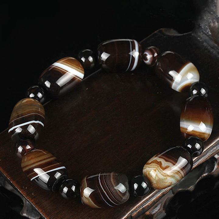Buddha Stones Natural Sardonyx Courage Happiness Bracelet - image 3
