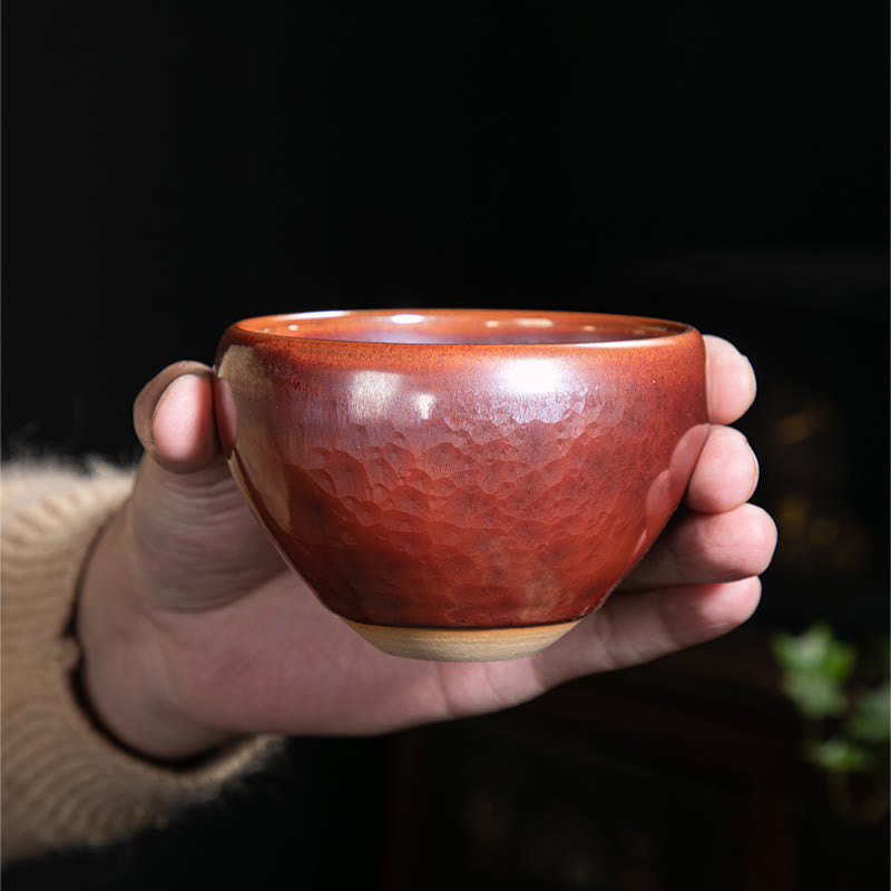 Buddha Stones Handmade Chinese Jianzhan Lotus Design Ceramic Teacup Kung Fu Tea Cup - image 9