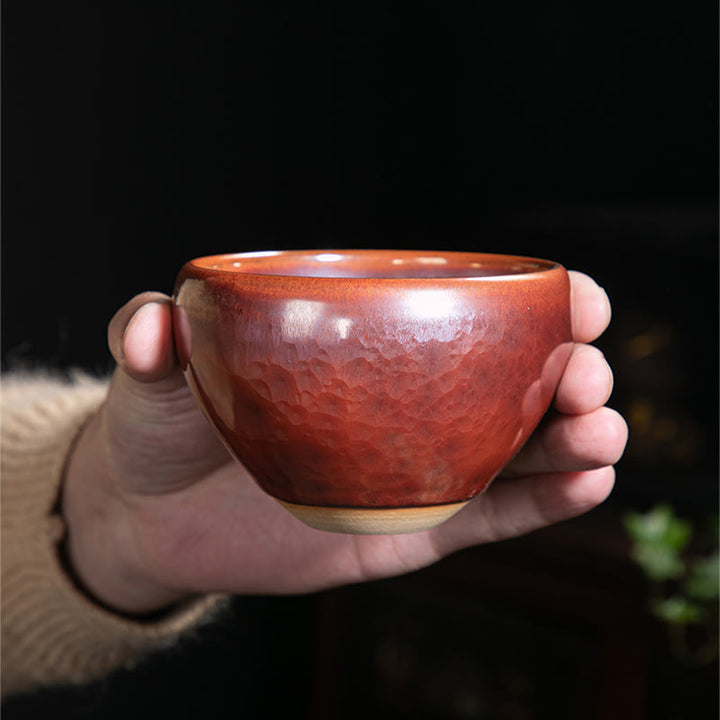 Buddha Stones Handmade Chinese Jianzhan Lotus Design Ceramic Teacup Kung Fu Tea Cup - image 9