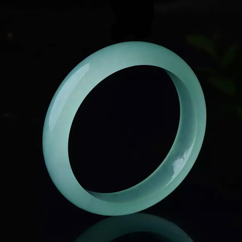 Buddha Stones Natural Jade Luck Healing Prosperity Bangle Bracelet - image 11