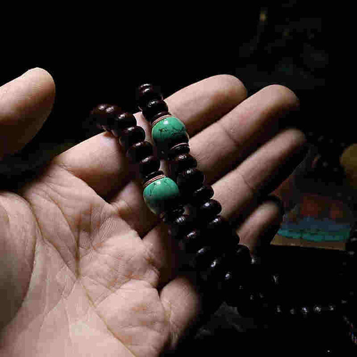 Buddha Stones Tibet 108 Mala Beads Purple Bodhi Seed Bagua Vajra Auspiciousness Bracelet - image 14