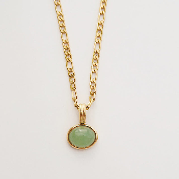 Oval Turquoise Strength Titanium Steel Necklace Pendant - image 13