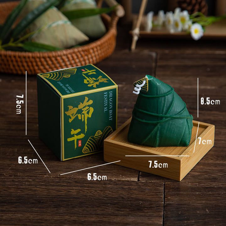 Buddha Stones Dragon Boat Festival Zongzi Pattern Scented Candle Gift For Family Friends - image 7