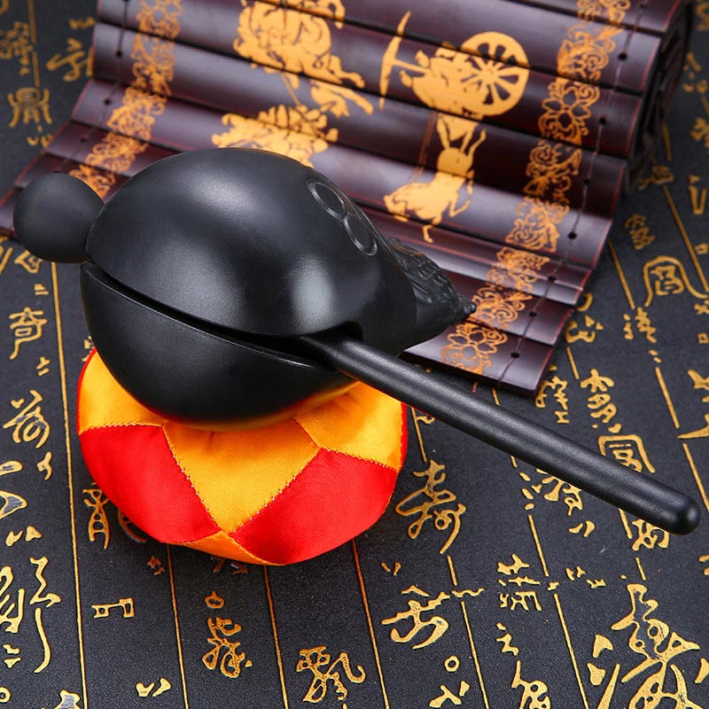 Buddha Stones Koi Fish Pattern Mindfulness Buddhist Temple Mokugyo Wooden Fish Drum - image 1