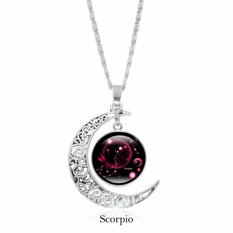 Buddha Stones 12 Constellations of the Zodiac Moon Protection Necklace Chain Pendant - Scorpio - image 13