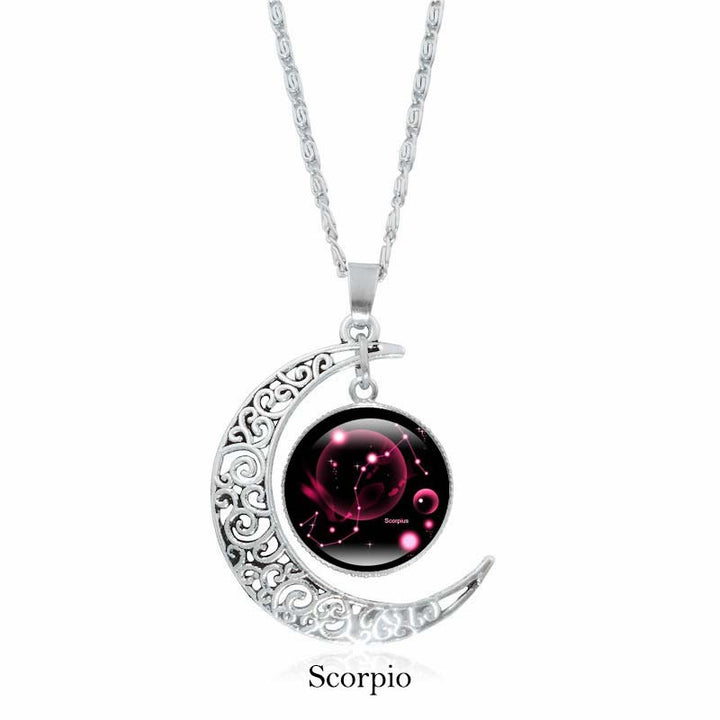 Buddha Stones 12 Constellations of the Zodiac Moon Protection Necklace Chain Pendant - Scorpio - image 13