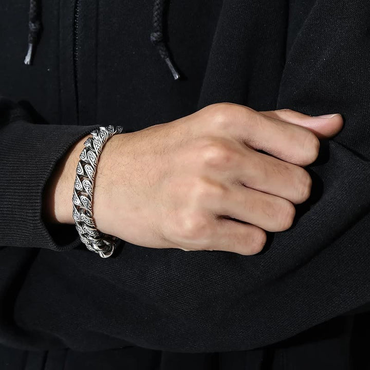 Buddha Stones Vintage Tang Dynasty Flower Design Carved Luck Bracelet - image 4