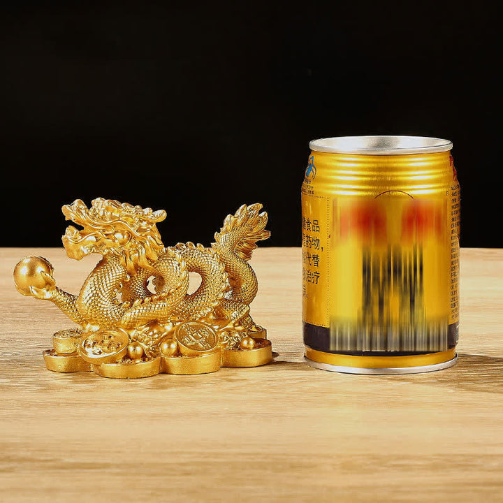 Buddha Stones Feng Shui Dragon Copper Coin Wealth Success Luck Decoration - image 8